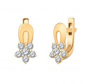 22031 Серьги детские цветочки (Au 585)