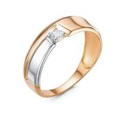 1102554 Кольцо из золота с фианитом бренд Delta (Au 585)