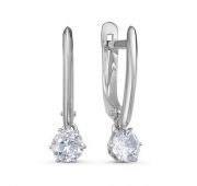 б1201543 Серьги из белого золота бренд Delta (Au 585)