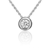 03-0319-00-501-1120-38 Подвеска один камень из белого золота бренд Platina (Au 585)