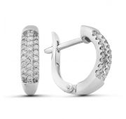 С-1195-02-4,84 Серьги из белого золота с бриллиантами (Au 585)