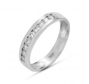 К-1159-02-3,03 Кольцо дорожка из белого золота с бриллиантами (Au 585)