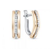 655-2210-3,92 Серьги с бриллиантами бренд Лето (Au 585)