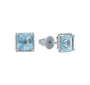 CZE00950XWBTG Серьги пуссеты с топазом (Серебро)