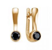 02-3644/2-3,79 Серьги золотые с сапфирами (Au 585)