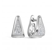 21993-251-00-00 Серьги из белого золота с бриллиантами бренд Vesna (Au 585)