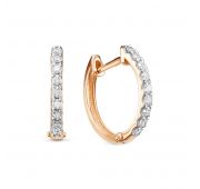 2554-151-00-00 Серьги конго с бриллиантами бренд Vesna (Au 585)