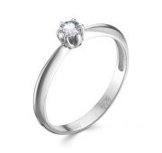 1165-251-00-00 Кольцо помолвочное из белого золота с бриллиантом бренд Vesna (Au 585)