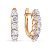 т14702В158 Серьги дорожка бренд Karatov (Au 585)