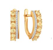 т14702В459 Серьги дорожка бренд Karatov (Au 585)