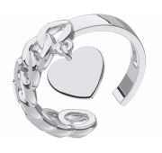 А1101593-00245 Кольцо без вставок сердце бренд Pokrovsky (Серебро 925)