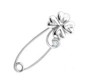 47-5-ZZ-H-025833 булавка четырехлистник (Серебро 925)