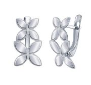 22122-925 Серьги цветочек без вставок (Серебро 925)