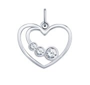 50102 Подвеска сердце (Серебро)