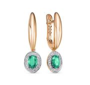 д3201517р-4,62 Серьги с изумрудами бренд Delta (Au 585)