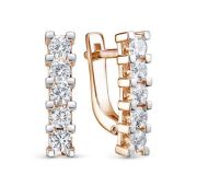 БР122380-3,85 Серьги с бриллиантами бренд Delta (Au 585)