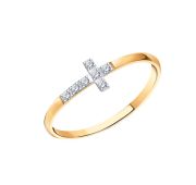10957 Кольцо крест (Au 585)