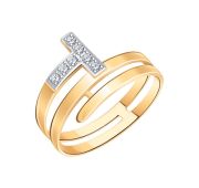 10897 Кольцо с фианитами (Au 585)