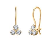 20045 Серьги детские с фианитами (Au 585)