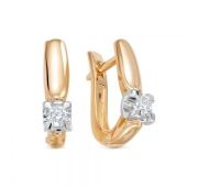 250-2100-3,52 Серьги с бриллиантами бренд Лето (Au 585)
