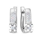 213-2200-3,89 Серьги с бриллиантами бренд Лето (Au 585)