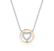 4110-51001-1-2,69 Колье сердце с бриллиантами бренд Brilliant Style (Au 585)