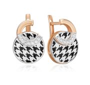 02-5199-00-401-1111 Серьги с фианитами бренд Platina (Au 585)