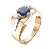 01-0379/2-13,06 Кольцо мужское с сапфиром (Au 585)