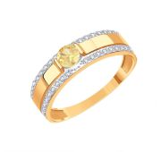 Т14701Б381 Кольцо с фианитами бренд Karatov (Au 585)