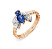 Т14601Б145-01-02-2,85 Кольцо с сапфирами бренд Karatov (Au 585)