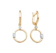 2-569-10-4,62 Серьги с бриллиантами бренд Первая Бриллиантовая Компания (Au 585)