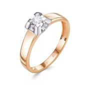 1-396-10-2,68 Кольцо помолвочное с бриллиантом бренд Первая Бриллиантовая Компания (Au 585)