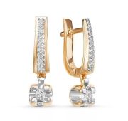 2-341-10-4,52 Серьги с бриллиантами бренд Первая Бриллиантовая Компания (Au 585)