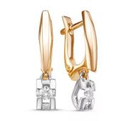 2-373-10-4,01 Серьги с бриллиантами бренд Первая Бриллиантовая Компания (Au 585)