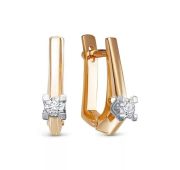 2-503-10-3,67 Серьги с бриллиантами бренд Первая Бриллиантовая Компания (Au 585)