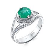 01-4332/1-4,88 Кольцо с изумрудом (Au 585)