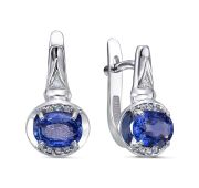 02-4523/2-3,45 Серьги с сапфирами (Au 585)