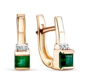 02-4464/1-2,91 Серьги с изумрудами (Au 585)