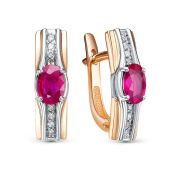 02-4334/3-4,57 Серьги с рубинами (Au 585)