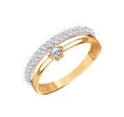 Т14701Б400 Кольцо с фианитами бренд Karatov (Au 585)