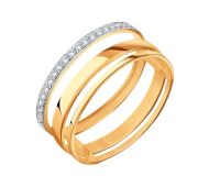 Т14701Б318 Кольцо с фианитами бренд Karatov (Au 585)