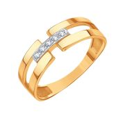 Т14701Б354 Кольцо с фианитами бренд Karatov  (Au 585)