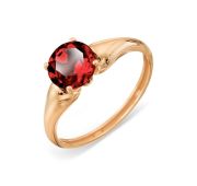 Т10101А777гран Кольцо с гранатом (Au 585)