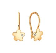 Т10202В277 Серьги детские цветочки бренд Karatov (Au 585)