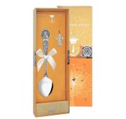 1032НБ00806 набор крестильный Николай Чудотворец ложка и крестик (Серебро 925)