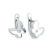 90-62-0388-00 Серьги детские бабочки (Серебро 925)