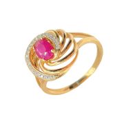 кольцо с рубином