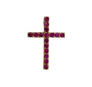 03-0428/3 2,63 Подвеска крест с рубинами (Au 585)