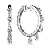 02-3218/00СВ-00 Серьги конго бренд Алькор (Серебро 925)