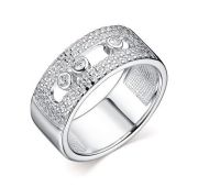 01-2668/00КЦ-00 Кольцо с фианитами бренд Алькор  (Серебро 925)